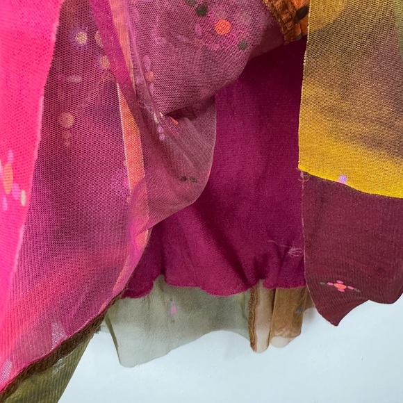 West End Size Small Pull On Midi Skirt Mesh Fairy Y2K Sheer Elastic Waist - Picture 4 of 6